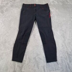 Ariat Riding Pants Womens Sz 30L 24" Inseam Black Equestrian Breeches Jodhpur